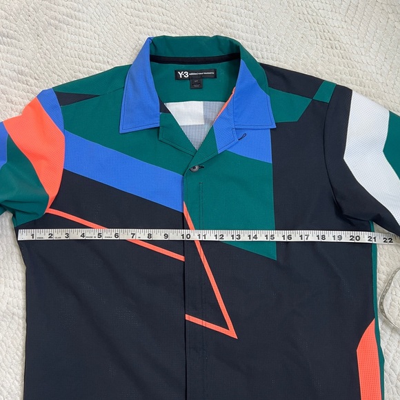 Y3 Adidas Short Sleeve Abstract Print Shirt, Small - Picture 3 of 7